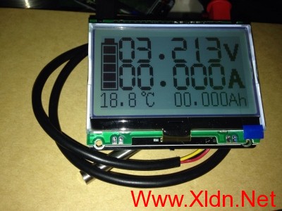 测单节锂电2~5V升压版12864库仑计带温度时间输出关断控制